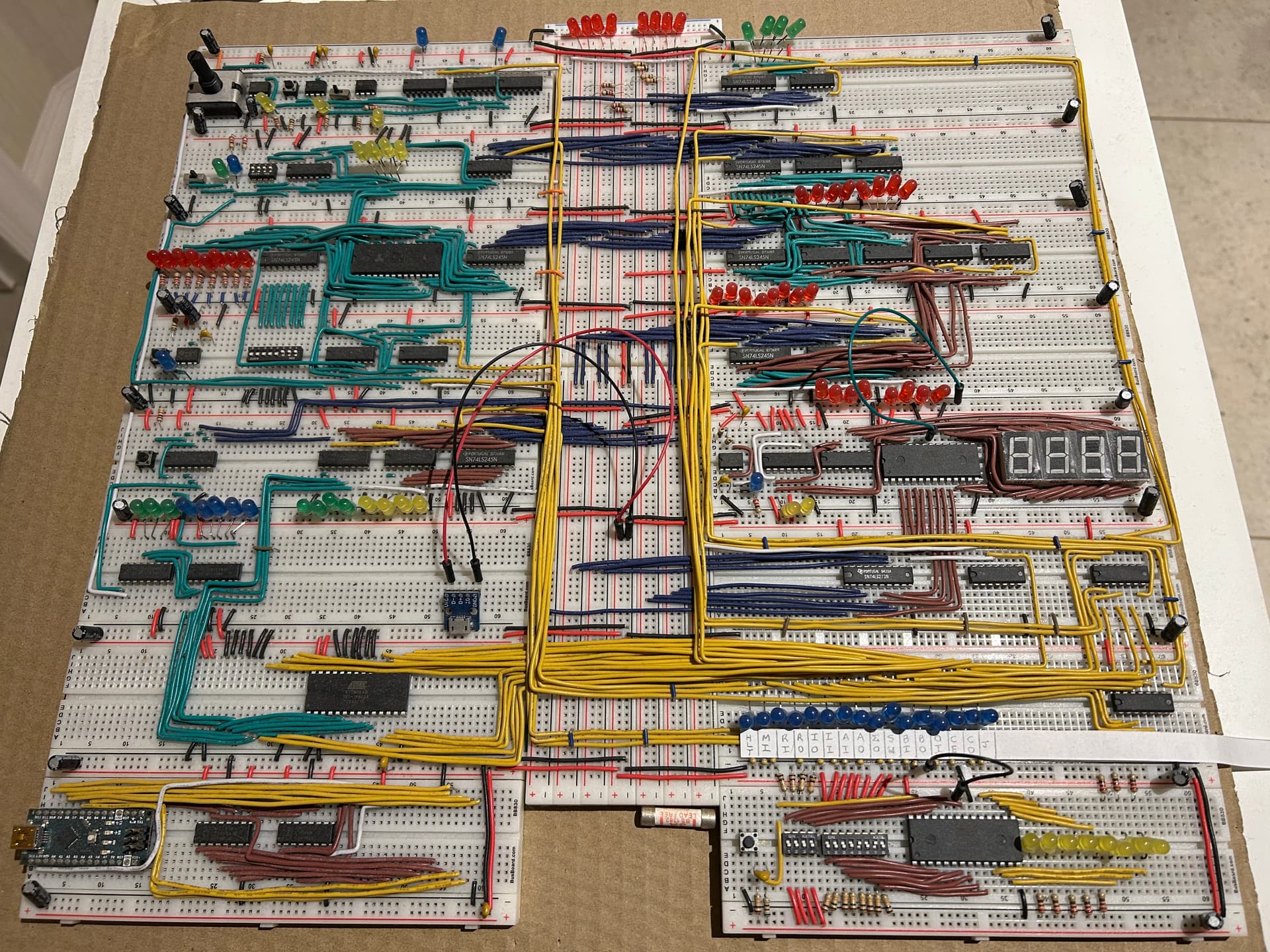 8-bit breadboard computer - main view